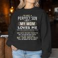 I'm Not A Perfect Son But My Mom Loves Me Mother Son Women Sweatshirt Personalized Gifts
