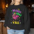 Its Mardi Gras Yall With Flamingo For New Orleans Carnival Women Sweatshirt Personalized Gifts