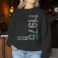 January 1975 Man Woman 50Th Birthday Limited Edition Sweatshirt Frauen Lustige Geschenke