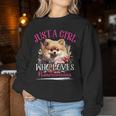 Just A Girl Who Loves Pomeranians Dog For Girls Women Sweatshirt Unique Gifts