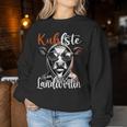 Kuhlste Landwirtin Für Landwirt Women's Farmer Cow Sweatshirt Frauen Lustige Geschenke