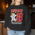 Ladies 18Th Birthday Unicorn Girl 18 Years Fun Sweatshirt Frauen Lustige Geschenke