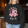 Level 10 Years Girl's Birthday Gamer Girl Gamer 2015 Sweatshirt Frauen Lustige Geschenke