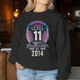 Level 11 Jahre Mädchen Geburtstag Gamer Girl Zockerin 2014 Sweatshirt Frauen Lustige Geschenke