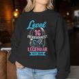 Level 16 Jahre Mädchen Geburtstag Gamer Girl Nager 2009 Sweatshirt Frauen Lustige Geschenke