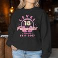 Level 18 Years Girl's Woman Birthday Gamer Girl 2007 Sweatshirt Frauen Lustige Geschenke