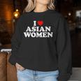 I Love Asian Women's Sweatshirt Frauen Lustige Geschenke