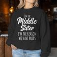 Middle Sister The Reason We Have Rules Matching Sister Sudadera Mujer Regalos divertidos