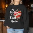 My Mother Is A Biker Babe Motorcycle Mom Moto Grandma Women Sweatshirt Personalized Gifts