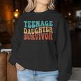 Nage Daughter Survivor Retro Groovy Women Sweatshirt Personalized Gifts