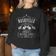 Nashville Tennessee Guitarra Musical Country America Cuello Sudadera Mujer Regalos divertidos