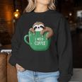 I Need Coffee Sloth Coffee Tired Sleeping Sweatshirt Frauen Lustige Geschenke