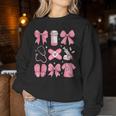 Nurse Valentines Day Coquette Bow Valentine Nurse Rn Pct Cna Women Sweatshirt Personalized Gifts