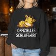 Official Sleep Giraffe Pyjama Sweatshirt Frauen Lustige Geschenke