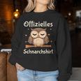 Official Snoring Pyjamas Owl Sleep Sweatshirt Frauen Lustige Geschenke