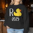 Pension 2025 With Duck For Pensioners And Retirees Sweatshirt Frauen Lustige Geschenke