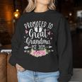 Promoted To Great Grandma Est 2025 First Time New Grandma Women Sweatshirt Funny Gifts