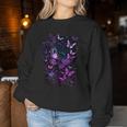 Purple Butterfly Blue Butterflies Garden & Nature Sweatshirt Frauen Lustige Geschenke