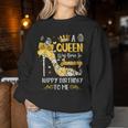 A Queen Was Born In January Happy Birthday Sweatshirt Frauen Lustige Geschenke