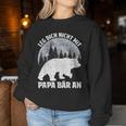 Retro Father Baby Son Daughter Bear Dad Father's Day Father Sweatshirt Frauen Lustige Geschenke