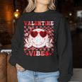 Retro Groovy Valentines Day Girl Valentine Vibes Women Sweatshirt Personalized Gifts
