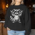 Retro Raccoon Rock Music Children Raccoon Sweatshirt Frauen Lustige Geschenke