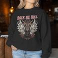 Rock And Roll Guitarraintage Rock Música Sudadera Mujer Regalos divertidos