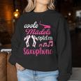 Saxophone Women's Cool Girls Playing Saxophone Sweatshirt Frauen Lustige Geschenke