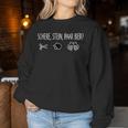 With Scissor Stone Pair Of Beer Sweatshirt Frauen Lustige Geschenke