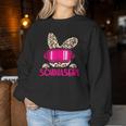 Ski Haserl Skifahrerin Oder Pistenbunny Mit Leoprint Sweatshirt Frauen Lustige Geschenke