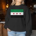 Syria Flag Decorative Arabs Syrian Asia Syria Sweatshirt Frauen Lustige Geschenke