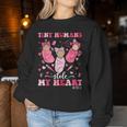 Tiny Humans Stole My Heart Nicu Nurse Happy Valentine's Day Women Sweatshirt Personalized Gifts