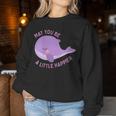 Una Ballena De Peluche Tinytan Poco Más Feliz Cuello Sudadera Mujer Regalos divertidos