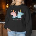 Unicorn Friends Einhorn Freunde Mädchen Kinder Sweatshirt Frauen Lustige Geschenke