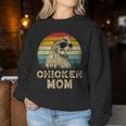 Vintage Chicken Mom Chicken Lovers Mommy Mother's Day Women Sweatshirt Personalized Gifts