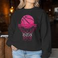 Vintage Pink Basketball Desgin For Girl Women Sweatshirt Funny Gifts