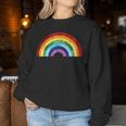 Vintage Rainbow With Beautiful Colourful Colours Love Peace Sweatshirt Frauen Lustige Geschenke