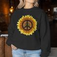 Vintage Sunflower Peace Sign Retro 70S Hippie Flower Power Sweatshirt Frauen Lustige Geschenke