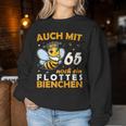 Women's 65Th Birthday With 65 Years Still A Bee Motif Sweatshirt Frauen Lustige Geschenke