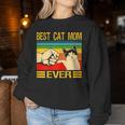 Women's Best Cat Mom Ever For The Woman Who Loves Your Cat Sweatshirt Frauen Lustige Geschenke