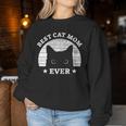 Women's Best Cat Mum And Cat Mummy Ever Retro Sweatshirt Frauen Lustige Geschenke