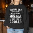 Women's Camping Grandma Wie Eine Normal Oma Nuriel Cooler Sweatshirt Frauen Lustige Geschenke