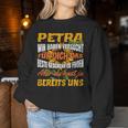 Women's First Name Petra Personalised Name Sweatshirt Frauen Lustige Geschenke