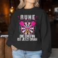 Women's Rest Die Chefin Ist Jetzt Dran Darts Dartter Women's Dart Sweatshirt Frauen Lustige Geschenke