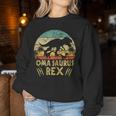 Women'sintage Omasaurus Grandma Cool Retro Grandma Dinosaur Sweatshirt Frauen Lustige Geschenke