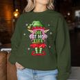 Cat Mom Elf Outfit Christmas Family Christmas Sweatshirt Frauen Lustige Geschenke