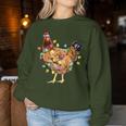 Chicken Santa Christmas Tree Chicken Sudadera Mujer Regalos divertidos