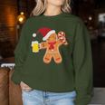 Gingerbread Man With Beer Christmas Xmas Jumper Sweatshirt Frauen Lustige Geschenke