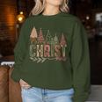 Merry Christmas Christian Christmas Tree Sweatshirt Frauen Lustige Geschenke