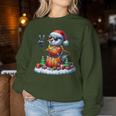 Peace Sign Hand Snowman Basketball Christmas Child Sweatshirt Frauen Lustige Geschenke